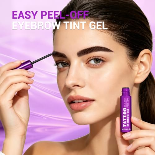 Peel Off Eyebrow Tint Gel - Waterproof, 3-Day Wear, Dark Brown