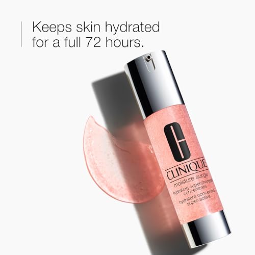 Clinique Moisture Surge Hydrating + Plumping Supercharged Concentrate Face Serum For All Skin Types | Blend of Hydrating Ingredients With Hyaluronic Acid | Plumping