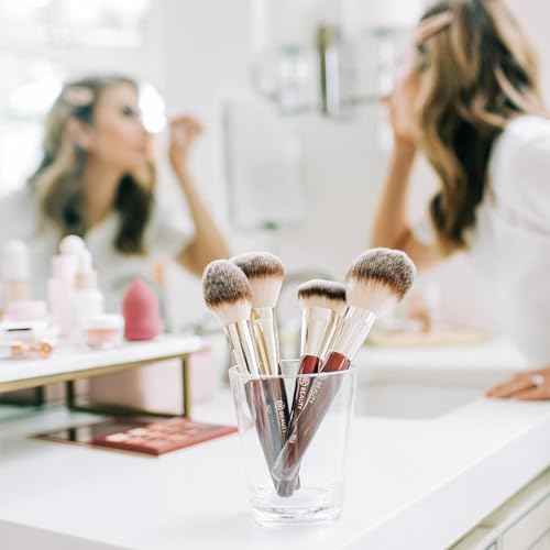 BK BEAUTY - ESSENTIALS FACE BRUSH SET (4PC) - Professional Makeup Brush Set for Liquid or Cream Foundations, Powder, Bronzer, Blush | Premium Makeup Brushes for Flawless Application