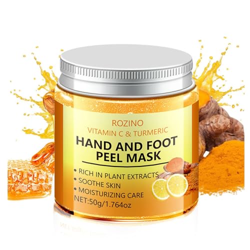 Vitamin C & Turmeric Hand Peel Mask - Hydrating Exfoliating Hand Wax