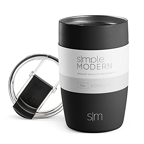 Simple Modern Travel Coffee Mug Tumbler with Flip Lid | Reusable Insulated Stainless Steel Cold Brew Iced Coffee Cup Thermos | Gifts for Women Men Him Her | Voyager Collection | 20oz | Sea Glass Sage