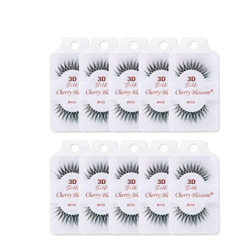 Cherry Blossom 3D Eyelashes (10 Pack of Silk 908)