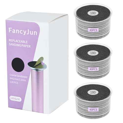 120PCS Fine 180 Grit Replaceable Sandpaper Discs for Electric Foot Callus Removers - 42mm Ultra-Soft Foot File Refills - Gentle Polishing & Baby-Smooth Finish