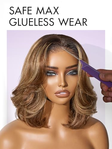 LUVME HAIR 10-Inch Layered Bob Wig - 100% Human Hair, Glueless