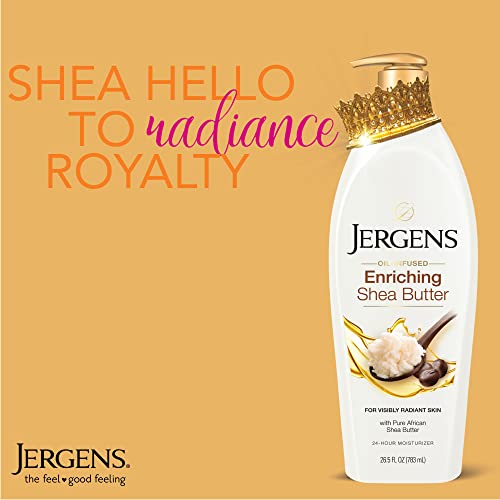 Jergens Ultra Healing Dry Skin Moisturizer, Body and Hand Lotion & Hand and Body Lotion, Pure Shea Butter Deep Conditioning Body Moisturizer, Dermatologist Tested, 26.5 oz