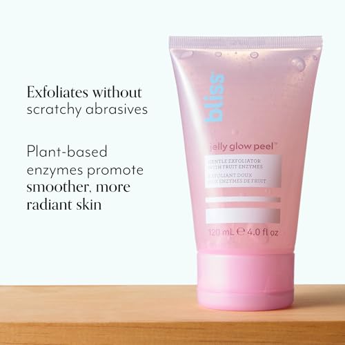 Bliss Jelly Glow Peel¢â Gentle Non-Abrasive Cleanser and Exfoliator With Fruit Enzymes - 4 Oz - Nourishes and Hydrates Skin - Clean - Vegan & Cruelty Free (Pack of 2)