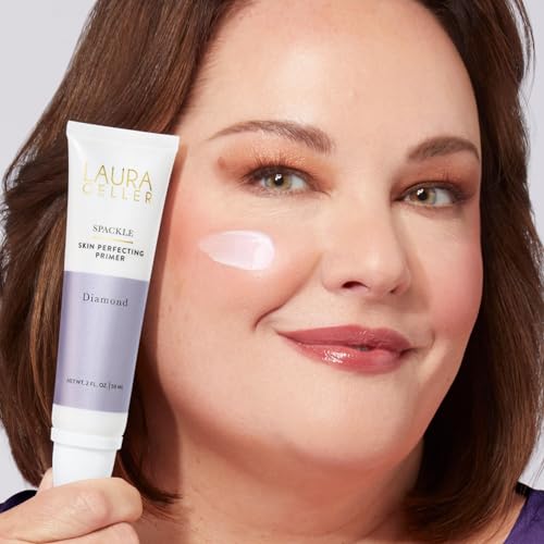 LAURA GELLER NEW YORK Spackle Skin-Perfecting Super-Size Makeup Primer - Diamond + Retractable Airbrush Kabuki Brush Duo