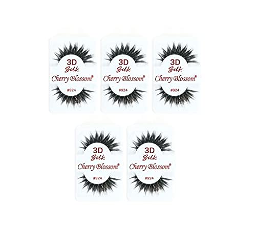 Cherry Blossom 3D Silk Eyelashes Style #924 Ego - Flared Spiky False Lashes (5 Pack)
