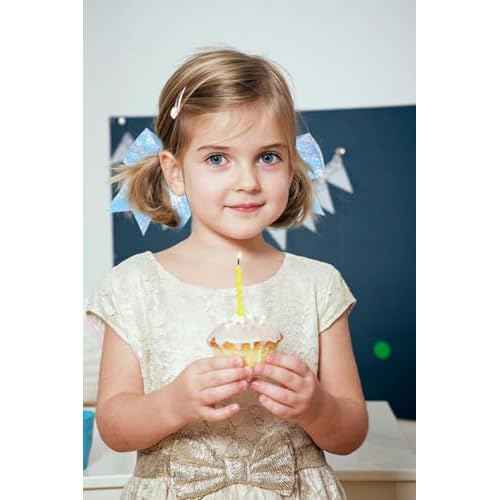 Bow Hair Tie for Girls Large Cheer Bow Sequins Ponytail Women Teen Girls Cheerleading Ribbon Holder Hair Band (Deep Blue + Yellow)