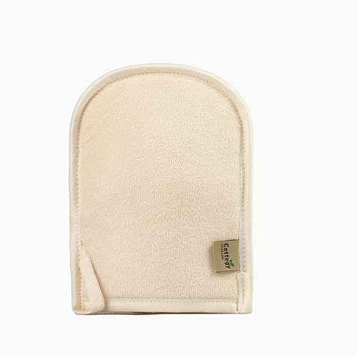 Premium Exfoliating Loofah Gloves ? Natural Egyptian Loufa Sponge Body Scrubber Mitts for Soft, Radiant Skin ? Gentle Exfoliation & Deep Clean (1-Pack) (Count 1)