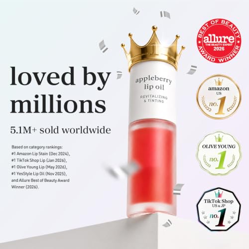NOONI Appleberry G01 Lip Oil - Color-Changing Lip Plumper & Moisturizer
