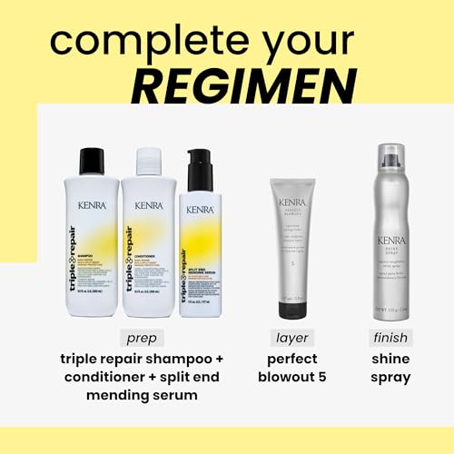 Kenra Triple Repair Conditioner | Targets & Repairs Weak or Broken Bonds | Split Ends | Damaged Hair | Bond Builder | Sulfate-Free