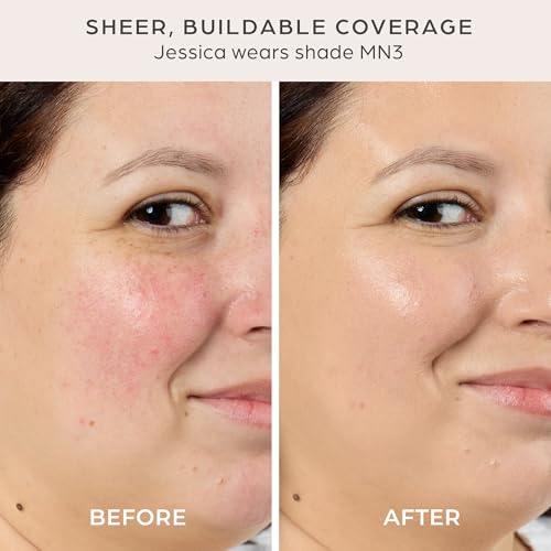 P?R MINERALS Tinted Sunscreen for Face, 4-in-1 Skin Tint - Broad Spectrum Mineral Sunscreen, SPF 50 - Tinted Facial Moisturizer, Primer & Foundation for Sun Protection - Lightweight, Buildable