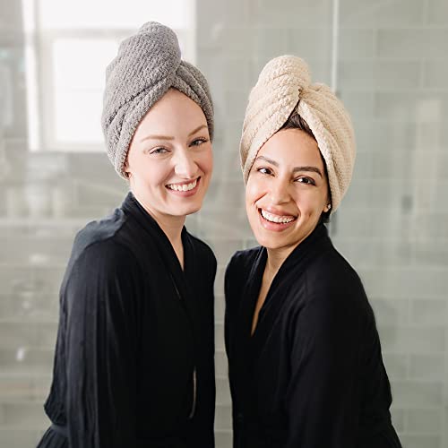 ROLSHOL 4-Pack Extra Large Microfiber Hair Towel Wraps
