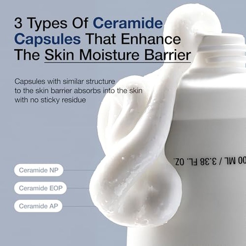 ANUA 3 Ceramide Panthenol Moisture Barrier Cream, Hydrating Daily Face Moisturizer for All Skin Types, Soothing, Non Comedogenic, with Centella for Skin Barrier, Korean Skincare, 3.38 fl oz.