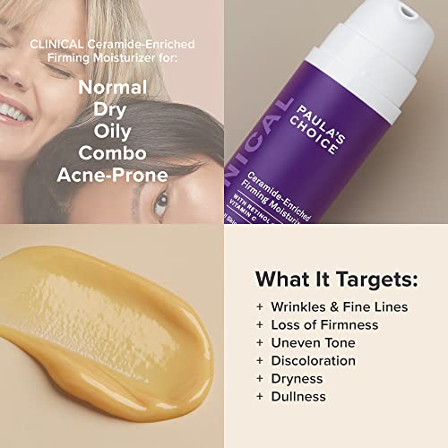 Paula's Choice CLINICAL Ceramide Enriched Firming Moisturizer, Retinol & Vitamin C, Anti-Aging & Wrinkles, 1.7 Ounce