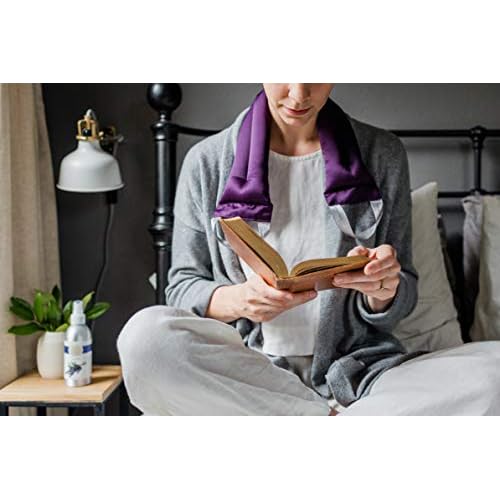 Victoria's Lavender Neck Wrap Gift Set with Bath Salts, Hand & Body Lotion - Skin Care Set & Spa Kits, Bath and Body Products for Women, Beauty Products For Women Made in the USA - Lavender (Set of 3)