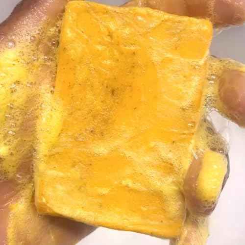 Lemon Turmeric Kojic Soap ? Kojic and Turmeric Soap, Jabon De Curcuma Para Las Manchas, TurmericSoap Bar for Face and Body, Moisturizing Deep Cleansing