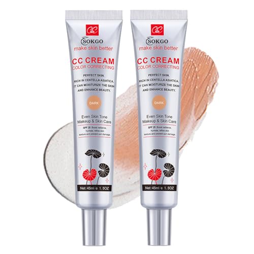CC Cream with SPF 25 - Full Coverage Foundation, Dark Shade (2PCS)