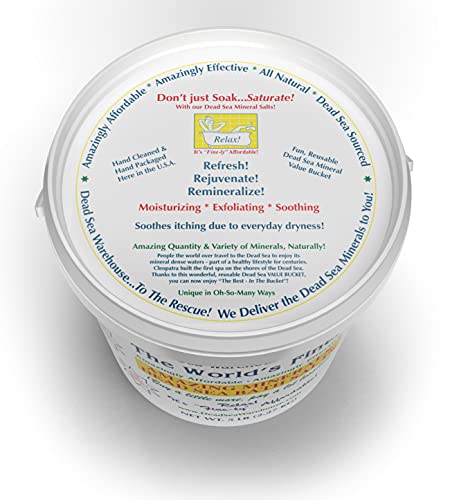 Dead Sea Bath Salts - 100% Mineral Therapeutic Soak, 5 lbs