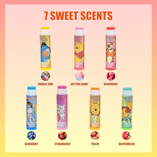 Winnie the Pooh 7-Pack Lip Balm Set with Keychain