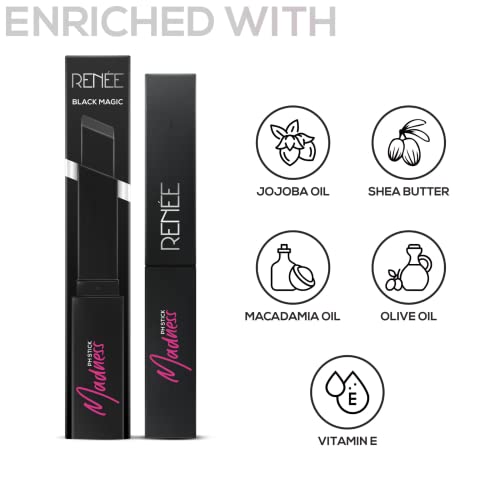 RENEE Madness pH Lipstick - Black to Pink Color-Changing Stick
