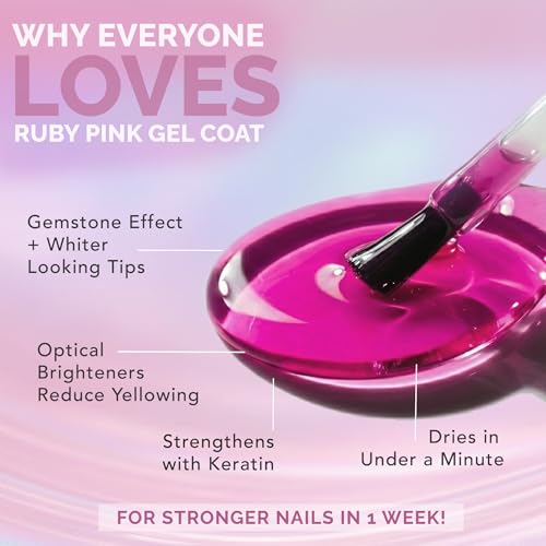 Perfect Formula Ruby Pink Gel Coat - Nail Strengthener & Treatment