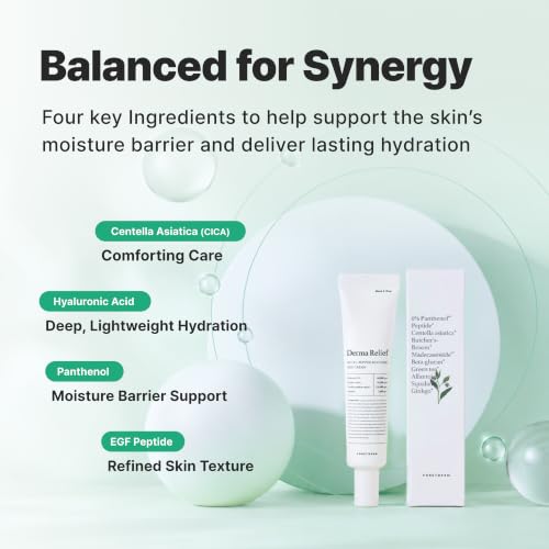 FORETDERM Peptide Face Cream with EGF & CICA - Sensitive Skin Moisturizer