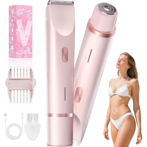 2-in-1 Bikini Trimmer for Women - Electric Razor for Sensitive Areas