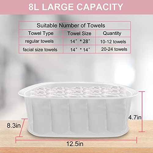 Pink Towel Steamer with Quickly Heating in 5 Mins Auto Off Timer Spa Towel Steamer for Personal Use at Home