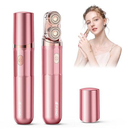 Facial Hair Remover for Women | Dual-Head Face Shaver Electric Hair Removal Device for Face,Lip, Chin | 2 Replacement Heads, Pink-1