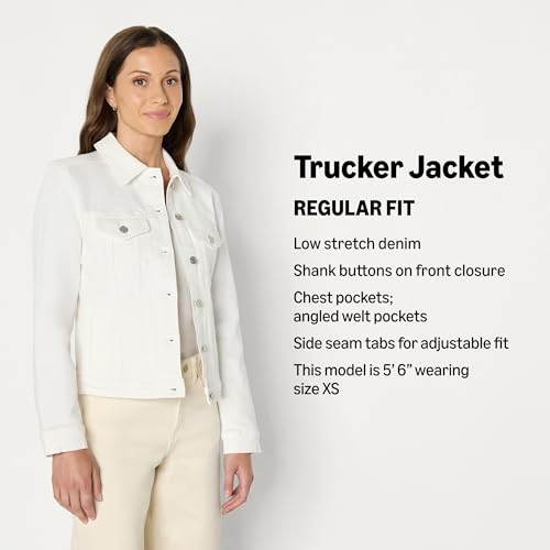 Amazon Essentials Women's Regular-Fit Denim Trucker Jacket