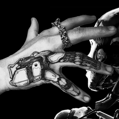 Waterproof Temporary Tattoos - Cyberpunk & Steampunk Designs (4 Sheets)