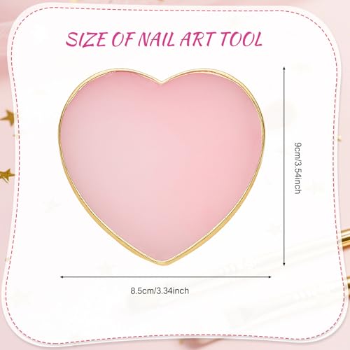Heart Resin Nail Art Palette 2-Pack | Gold Edge