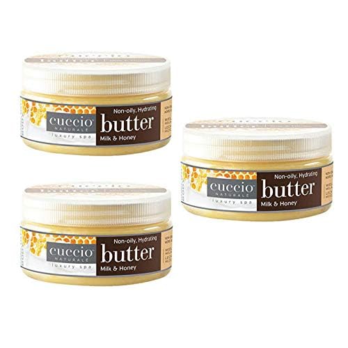 Cuccio Naturale Milk & Honey Butter Blend Lotion ? Ultra-Hydrating, Non-Greasy Moisturizer for Hands, Feet, & Body ? 24-Hour Time-Release Formula, 8 oz (Pack of 3)