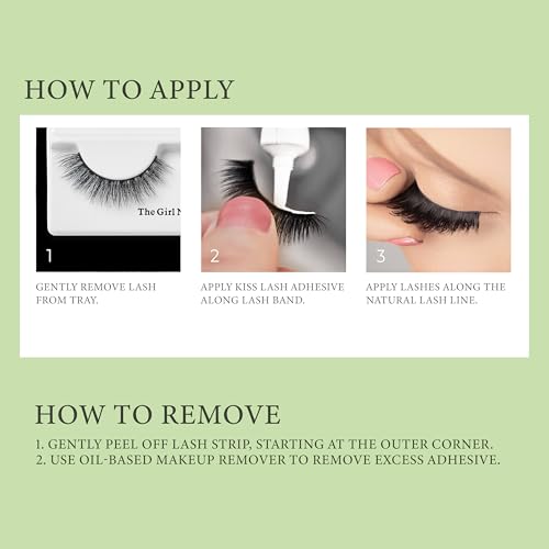 KISS The Muses, False Eyelashes, 'Noblesse', 12mm, Includes 1 Pair, Easy to Apply, Reusable Lash Clusters