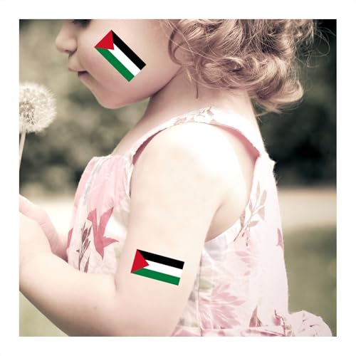 30 Temporary Palestine Flag Tattoos Fans Face Tattoo Stickers for Adults Kids Group Activity Props