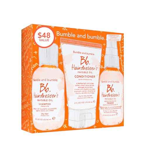 Bumble and bumble. Hairdresser's Invisible Oil Starter Travel Size Gift Set For Dry Hair | Shampoo, Conditioner + Primer | Includes 3 Pieces | $48 Value | Perfect for Gifting, 2 Fl Oz