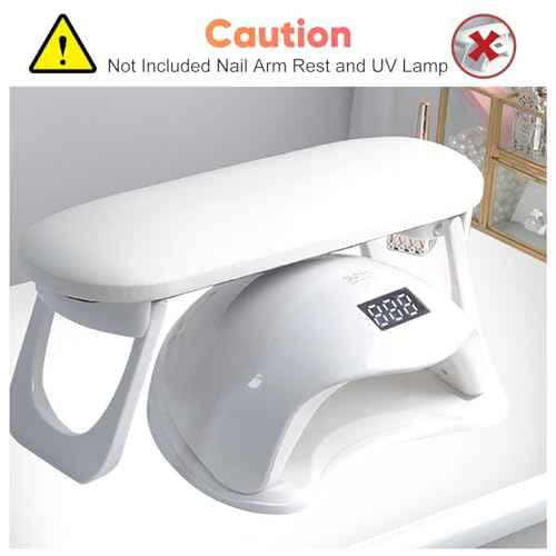 Nail Art Table Mat, (MAT ONLY) Nail Arm Rest Mat for Nail Tech, Soft Microfiber PU Leather Nail Mat for Nail Hand Rest Cushion, Foldable Manicure Table Pad Nail Desk Mat for Hand Stand Pillow - White