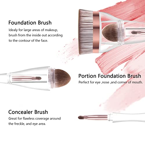 Foundation Brush, Daubigny Perfect Makeup Brush for Face Blush Liquid Powder Foundation Brush for Blending Liquid, Cream or Flawless Powder Cosmetics with Great Gift Case