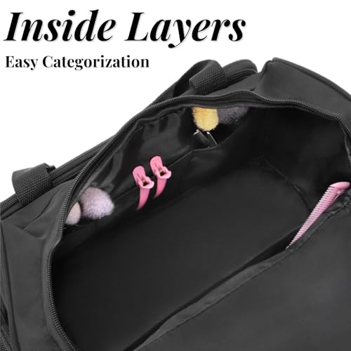 Hairstylist Travel Bag, Large Capacity Hairdresser Bag with Divider, Sturdy Barber Case Holder for Hair Stuff, Professional Cosmetology Organizer for Curling Iron Hair Straightener Supplies
