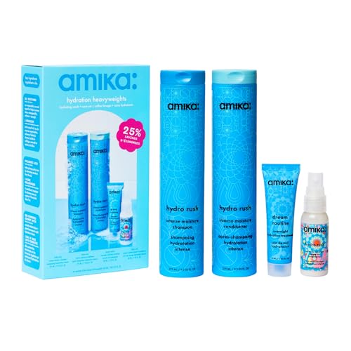 Amika Hydration Heavyweights Hair Care Set – Shampoo, Conditioner & Mask
