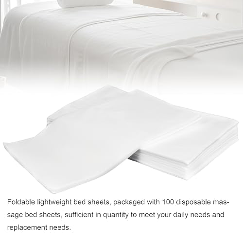 100-Pack 31x71 Disposable Massage Table Covers - Waterproof Non-Woven