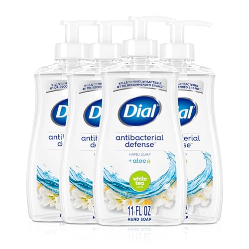 Dial Antibacterial Liquid Hand Soap White Tea 11oz 4-Pack