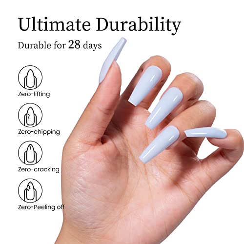 MAYCHAO Baby Blue Gel Nail Polish - Long Lasting Soak Off UV LED Gel, 15ml