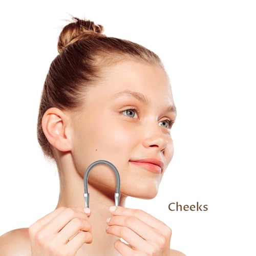 Facial Hair Remover for Women and Men - Stainless Steel, 360° Twist & Portable