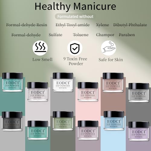 12-Color Nail Dip Powder Kit - Long-Lasting DIY Dipping Powder Set