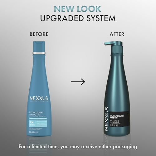 Nexxus Ultralight Smooth Shampoo Weightless for Dry and Frizzy Hair Smooth Hair Treatment to Block Out Frizz 13.5 fl oz