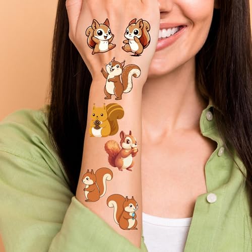 216 Squirrel Temporary Tattoos - Party Favors