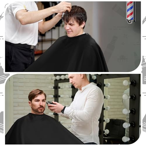 FEBSNOW Barber Cape 2-Pack, Professional Hair Cutting Apron with Snap